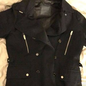 Zara Navy blue peaxoat